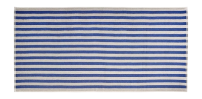 Blomus Arto Badlaken Moonbeam/Mazarine Blue Wide Stripes (70 x 140 cm)