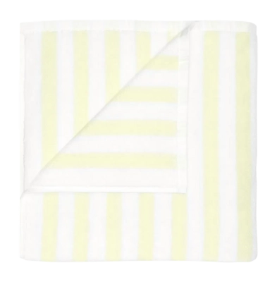 Blomus Arto Badlaken White / Transparent Yellow Wide Stripes (70 x 140 cm)