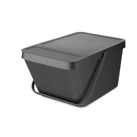Brabantia Sort & Go Stapelbare Afvalemmer - 20 L - Dark Grey