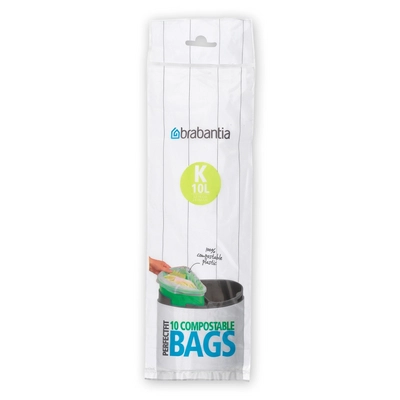 Brabantia Type K PerfectFit Composteerbare Afvalzak 10 Liter - 10 zakken