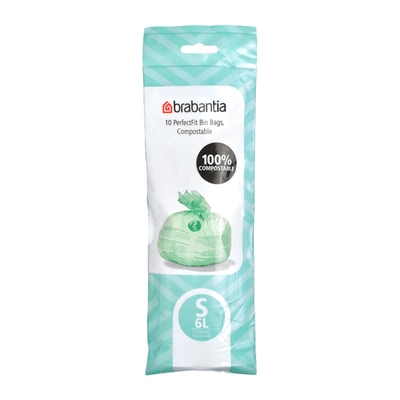 Brabantia Type S PerfectFit Composteerbare Afvalzak 6 Liter - 10 zakken