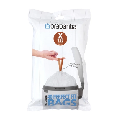 Brabantia Type X PerfectFit Afvalzak Dispenser 12 Liter - 40 zakken