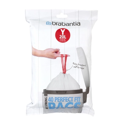 Brabantia Type Y PerfectFit Afvalzak Dispenser 20 Liter - 40 zakken