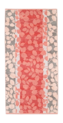 Cawö Noblesse Harmony Floral Douchelaken Coral 80 x 160 cm
