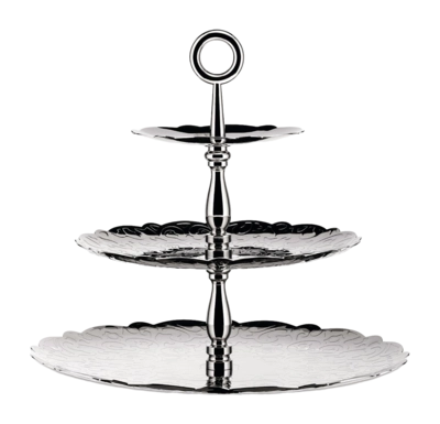 Alessi Dressed X-Mas Etagère Stainless Steel 3-Laags 31 cm