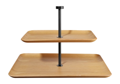 ASA Selection Wood Etagère Nude 2-laags rechthoekig 25 cm