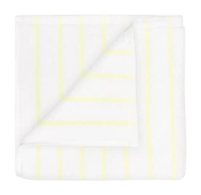 Blomus Arto Gastendoek Narrow Stripes White / Transparent Yellow (30 x 50 cm) Set van 2 stuks