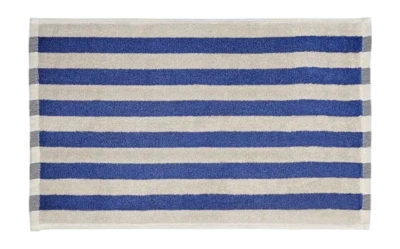 Blomus Arto Gastendoek Moonbeam / Mazarine Blue Wide Stripes (30 x 50 cm) Set van 2