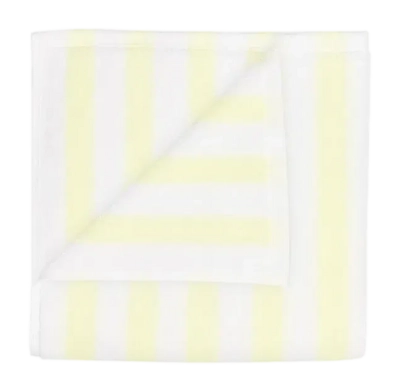 Blomus Arto Gastendoek Wide Stripes White / Transparent Yellow 30 x 50 cm Set van 2