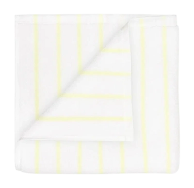Blomus Arto Handdoek White / Transparent Yellow Narrow Stripes (50 x 100 cm)