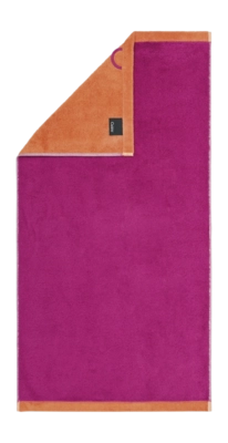 Cawö Lifestyle Splash Handdoek Pink/Mandarine Reversible Set van 3
