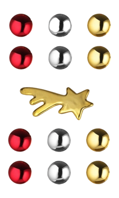 Alessi Bark for Christmas Kerstdecoratie Magneten 13-Delig