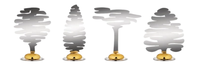 Alessi Barkplace Tree Kerstdecoratie Porcelain Set van 4