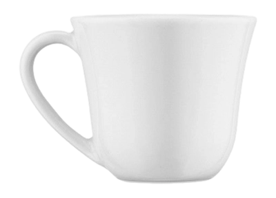 Alessi KU Koffiekop White Porcelain 200 ml Set van 4