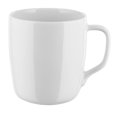 Alessi Itsumo Mok White Porcelain 300 ml Set van 4