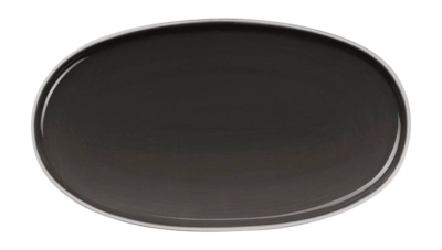 ASA Selection Semana Ovaal Bord Caviar Anthracite 28,5 x 16 cm