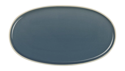 ASA Selection Semana Ovaal Bord Sepia Blue 28,5 x 16 cm