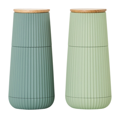 AdHoc Scape Peper- en Zoutmolen Dark Green & Light Green 12,3 cm (2-Delig)