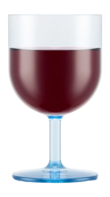 Bodum Oktett Wijnglas voor Rode wijn Blue Moon Kunststof 250 ml (Set van 4)