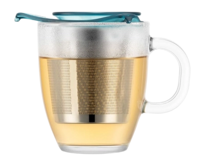 Bodum Yoyo Theeglas Blauw Met Filter 350 ml