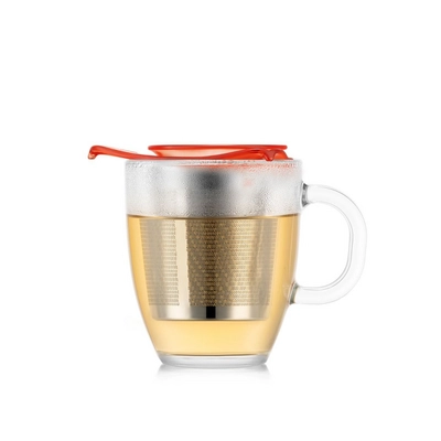 Bodum Yoyo Theeglas Oranje Met Filter 350 ml