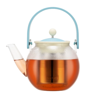 Bodum Assam Theepot Blauw Met RVS Filter 8 Kops 1 L