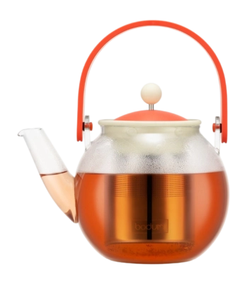 Bodum Assam Theepot Oranje Met RVS Filter 8 Kops 1 L