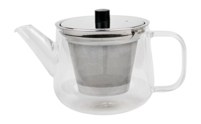 Bredemeijer Merano Theepot Glas Met Filter RVS 1,1L