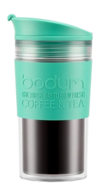 Bodum Travel Mug Thermosbeker Groen Dubbelwandig Met Siliconen Rand 350 ml
