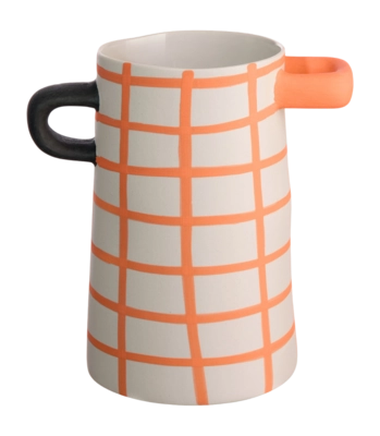 ASA Selection Rayu Vaas Orange Chequered 11 x 17 cm
