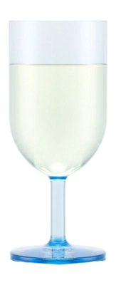 Bodum Oktett Wijnglas Blue Moon Witte wijn Kunststof 230 ml (Set van 4)